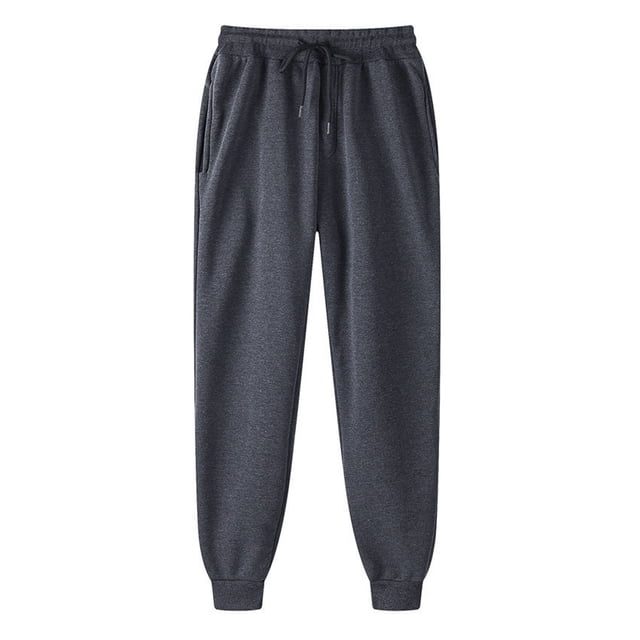 Yuyuzo Plus Size Sweatpants for Women Thick Workout Jogging Pants Elastic Waist Drawstring Solid Color Trackpants