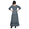 thumbnail image 3 of Moomaya Robe Longue Évasée Imprimée pour Femmes Manches 3/4 Col Rond Tenue Décontractée, 3 of 3