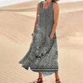 thumbnail image 4 of TJAZFJPA Robe en Jean Mode Femme Col Rond Décontractée Imprimé Pissenlit 3D Sans Poignets Poche Longue Robe Débardeur Robe Décontractée Robe à Capuchon Femme Robe de Plage Grande Taille, 4 of 6