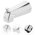 thumbnail image 2 of Shisuyan Robinet de Baignoire avec Inverseur de Bec de Baignoire Push Pull Design Moderne Accessoire de Bain, 2 of 8