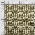 thumbnail image 2 of oneOone Rayon Dark Olive Green Fabric Geometrical Craft Projects Decor Fabric Printed By The Yard 56 Inch Wide, 2 of 4