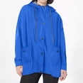 thumbnail image 4 of Kcodviy Womens Rain Jacket with Patchwork Windbreaker Hood Lightweight Long Sleeve Womens Rain Coats with Hood Lightweight Windbreaker Zip Up Drawstring Cute Windbreakers for Women Raincoat with Poc, 4 of 5