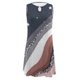 thumbnail image 4 of EQWLJWE Longue Robe pour Femmes Femmes Grande Taille Décontractée Imprimée Col en V Manches Courtes Ample Longueur Genou Robe, 4 of 5