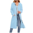 thumbnail image 1 of LOVZFMLL Vestes pour Femmes Décontractées Unies à Manches Longues avec Poche Zippée Sweat à Capuche, 1 of 5