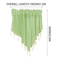 thumbnail image 3 of JilgTeok 4 Pcs Floral Sheer Lace Shade Window Curtain with Scalloped Edges and Rod Pocket Top for Easy Hanging Light Filtering Valances Drapery for Farmhouse, Kitchen, Bedroom Clearance, 3 of 5