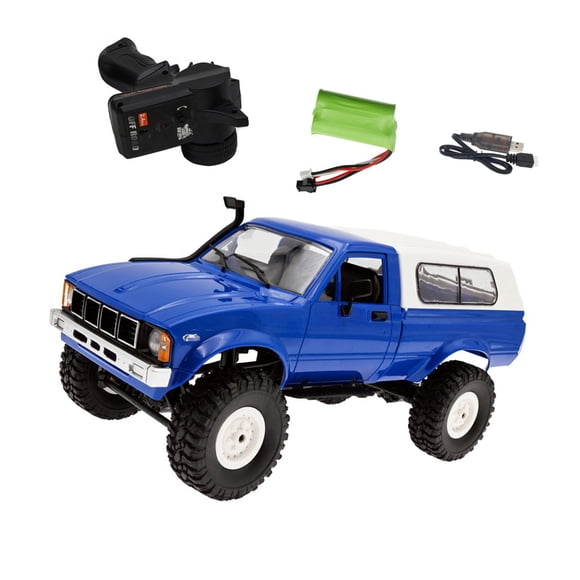 Xuanheng 1/16 180 Motor with Functional Headlight RC Car Model for Kids Boys Children Blue