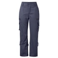 thumbnail image 1 of LUOGENLI Pantalon Décontracté pour Femme Pantalon Rétro Français à Jambe Grand pour Femme Poche Décontractée Ample à Jambe Droite Pantalon de Travail pour Femme Pantalon Décontracté pour Femme Extensible Pantalon Décontracté pour Femme Taille Extensible Gris G, 1 of 4