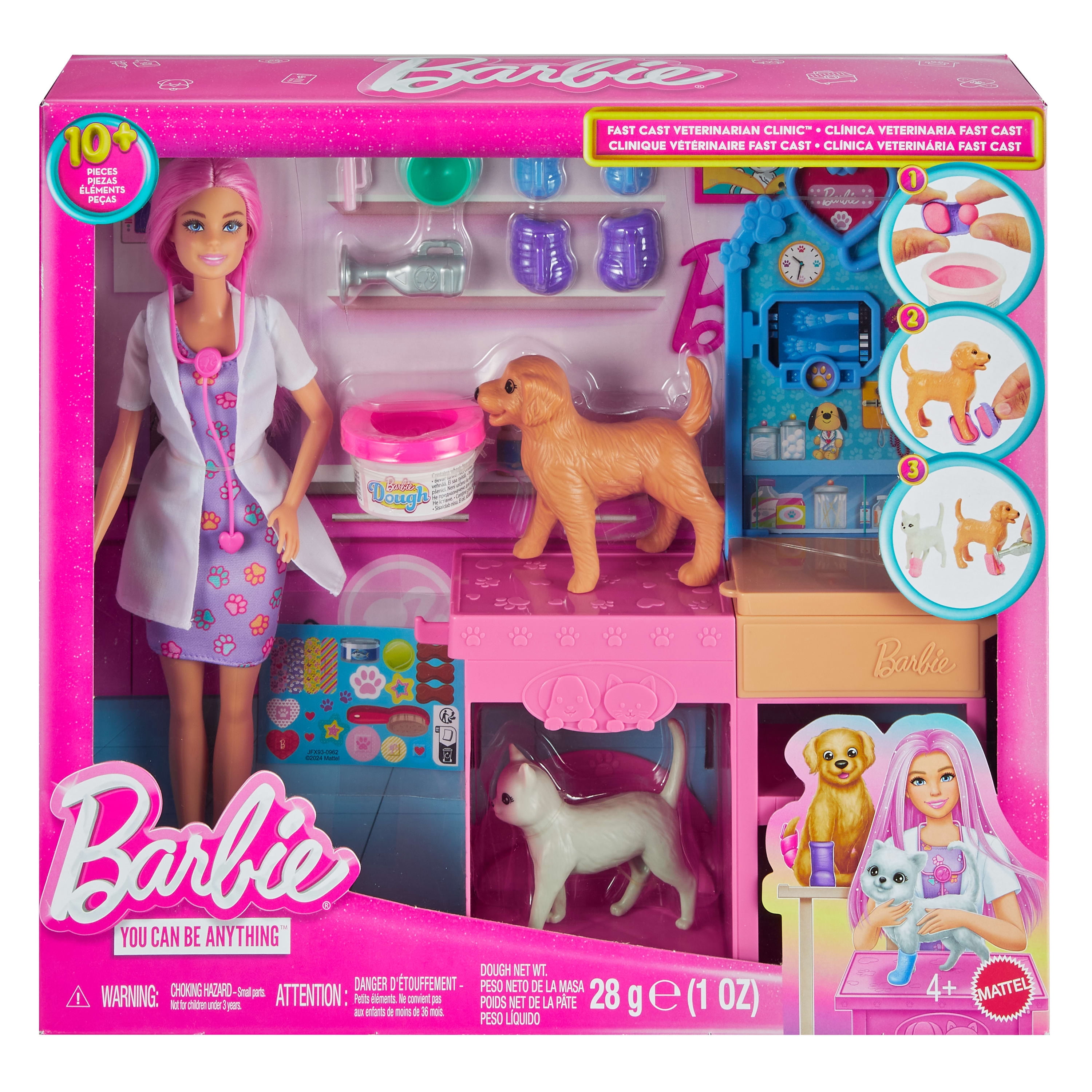 Barbie Coffret La Clinique vétérinaire de Barbie poupée et accessoires