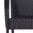 thumbnail image 5 of vidaXL 5 Piece Garden Dining Set Black Poly Rattan, 5 of 5