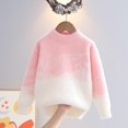 thumbnail image 2 of MKOSPLRT Chandails pour Enfants Chandails pour Tout-Petits Filles Garçons Tricot Chandail 3-12a Rose Brun Vert Molleton Duveteux Chaud Chandails d'Automne Col Rond Manches Longues Chandails, 2 of 4