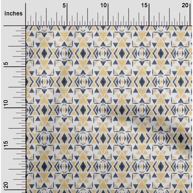oneOone Viscose Jersey Fabric Triangle Ikat Print Fabric BTY 60 Inch Wide
