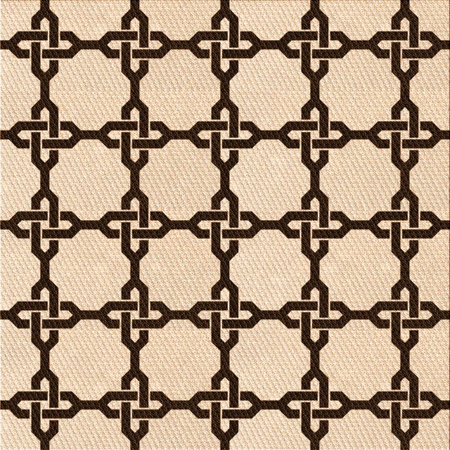 Ahgly Tapis d'Intérieur Lavable en Machine Carré Marron Selle, 8 Pieds Carré