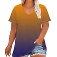 thumbnail image 2 of Liquidation! Hauts Oversize pour Femmes, Blouse à Manches Courtes d'Été pour Femmes, Chemise de Base à Manches Courtes Col en V pour Femmes Grande Taille, 2 of 5