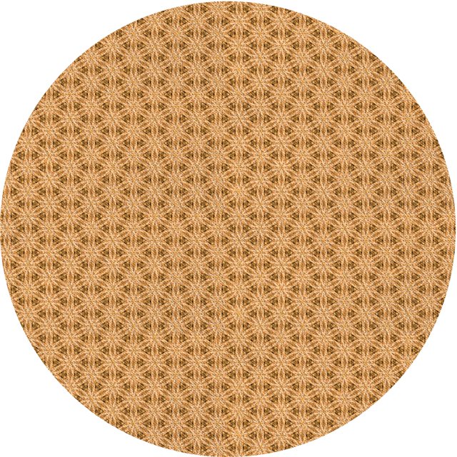 Ahgly Company Tapis d'Intérieur Ronds Transitionnels Orange Lavables à la Machine, 8 Pieds Rond