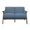 thumbnail image 1 of Lexicon 1138BU-2 Damala Collection Retro Inspired Love Seat Couch, Blue, 1 of 3