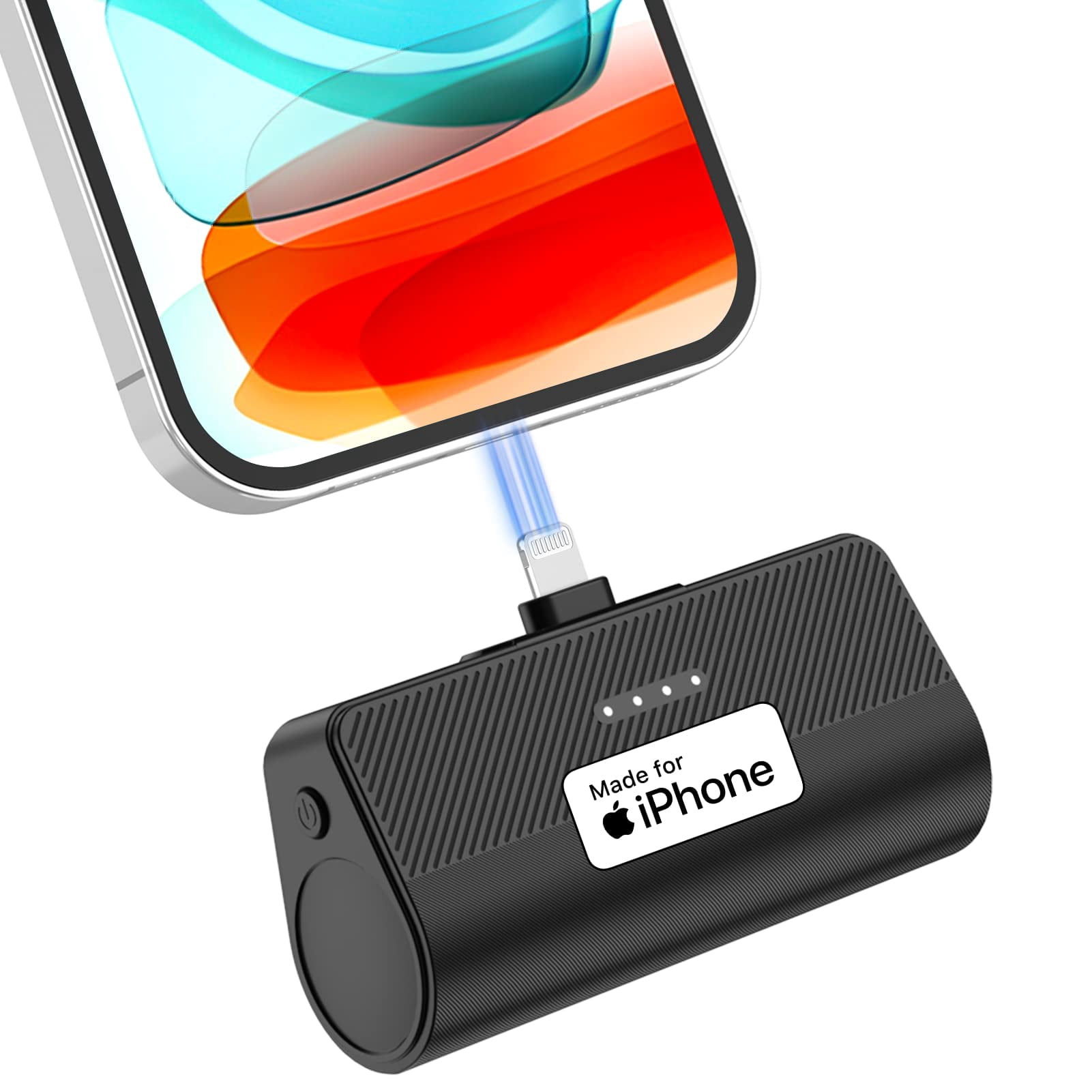 KKD Portable charger for iPhone MFi certified 5000Mah Fast charging Small Power Bank Mini Portable Battery Pack compact Phone charger for iPhone