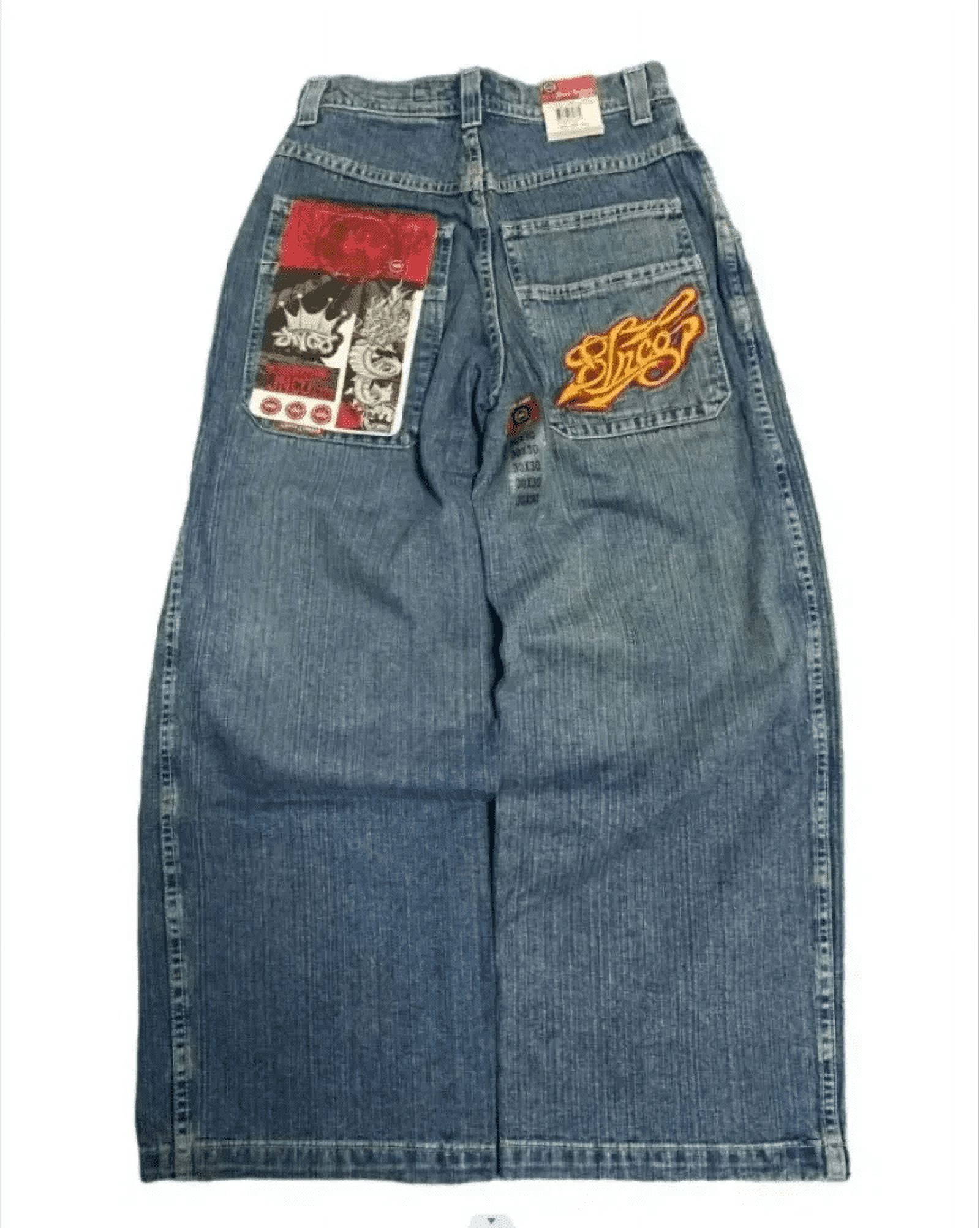 JNCO Jeans New Harajuku Hip Hop Retro Skull Graphic Embroidered