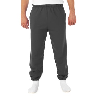 Jerzees Pantalon de Survêtement pour Hommes NuBlend Super Sweats à Poches, G, Noir Chiné