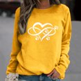 thumbnail image 2 of Hauts à Manches Longues pour Femmes Décontractés Impression Empreintes Raglan Chemises Blouses Hauts Décontractés Longs pour Femmes, 2 of 4