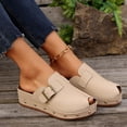 thumbnail image 3 of Mules Sabots à Clous pour Femmes 2025 Mode Décontractée à Bout Ouvert Plateforme Compensée à Enfiler Sandales Épaisses d'Été, 3 of 6