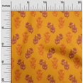 thumbnail image 1 of oneOone Cotton Poplin Mustard Yellow Fabric Floral Block Sewing Craft Projects Fabric Prints By Yard 56 Inch Wide, 1 of 1
