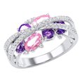 thumbnail image 2 of TIMIFIS Rings Knuckle Stacking Rings Ladies Fashion Butterfly Diamond Fashion Creative Heart-Shaped Female Ring Jewelry Rings for Women;Teen Girls;Man ummer, 2 of 7