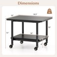 thumbnail image 4 of Giantex 2-Tier Printer Stand, Under Desk Rolling Printer Cart with 2 Storage Shelves, Mobile Machine Stand Storage Rack for Home Office, 4 of 10
