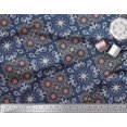 thumbnail image 2 of Soimoi polyester Crepe Fabric Filigree Damask Printed Fabric 1 Yard 42 Inch Wide, 2 of 3