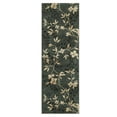 thumbnail image 1 of Botanical & Vintage Floral Runner Rug - Washable, Non-Slip, Soft Low Pile, Collapsible, Mark Resistant Carpet for Hallway, Kitchen, Entryway - Green, USA, 2x6ft (61x183cm), 1 of 8