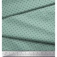 thumbnail image 3 of Soimoi Green Georgette Viscose Fabric Scales Geometric Print Fabric by Yard 42 Inch Wide, 3 of 3