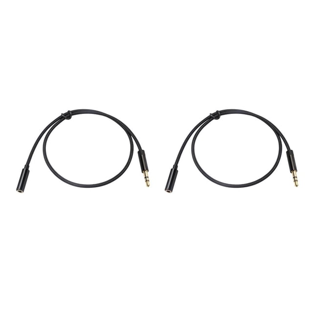 Maoww Headphone Audio Extension Cable MP3 Player 3.5mm Male to Female Adapter Converter Conversion Connector Sound Equipment 0.5m 2Set