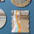 thumbnail image 4 of Plaid Acrylic Wavy Rectangle Shape Mirror, 8" x 6.4", 4 of 4