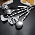 thumbnail image 4 of Riforla 5Pcs/set Stainless Steel Kitchen Cooking Tools Utensil Set Spatula Spoon Scoop Tableware Silver One Size, 4 of 7
