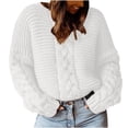 thumbnail image 1 of Timegard Plus Size Knit Tops for Women Crewneck Long Sleeve Sweaters Pullover Fall Winter Solid Color, 1 of 6