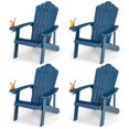 thumbnail image 1 of Patiojoy Chaise Adirondack 4 Pcs Hanches Chaise Adirondack avec Porte-Gobelet Grain de Bois Réaliste Chaise d'Extérieur Résistante aux Intempéries pour Capacité de Poids de 380 Lb Bleu Marine, 1 of 10
