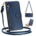 thumbnail image 4 of iPhone 15 Plus Case ,Zipper Handbag Wallet Leather Cover with Crossbody Detachable Lanyard Strap, 4 of 5