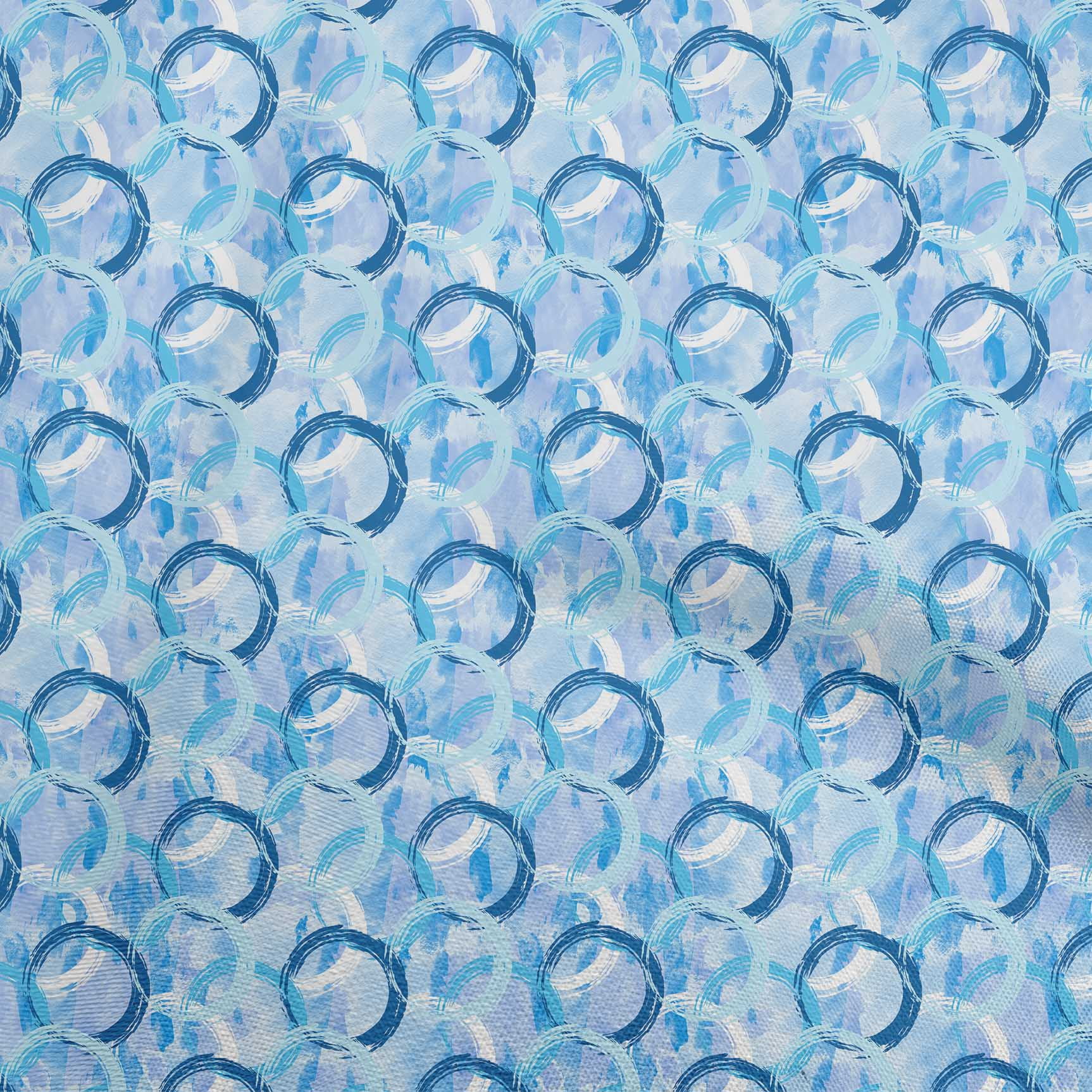 oneOone Viscose Chiffon Light Blue Fabric Abstracts Fabric For Sewing Printed Craft Fabric By The Yard 42 Inch Wide