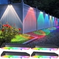 thumbnail image 4 of braveheart Solar Powered Fence Light With 10 Hours Of At Night Swimming Pools 3 colors light 4pcs, 4 of 6