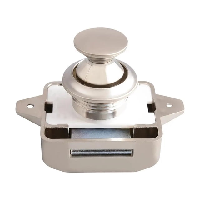 Camper Car Push Lock Keyless RV Push Cabinet Locks Metal Boat Cabinet Cupboard Push Button Compartment Latch Catches Locks