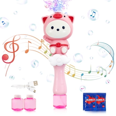Baguette à Bulles Automatique pour Enfants avec Lumière Clignotante et Musique, Machine à Bulles Électrique, Fabricant de Bulles, Jouets à Bulles pour Garçons et Filles