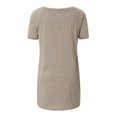 thumbnail image 4 of T-Shirt à Col en V à Manches Courtes pour Femme, Printemps Été, 4 of 5