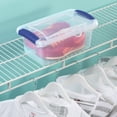 thumbnail image 4 of Sterilite 6.6 Liter Latch Box, Small Clear Plastic Storage Bin with Lid, Blue Latch, 4 of 4