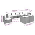 thumbnail image 3 of vidaXL 9 Piece Garden Lounge Set with Cushions Poly Rattan Black, 3 of 5