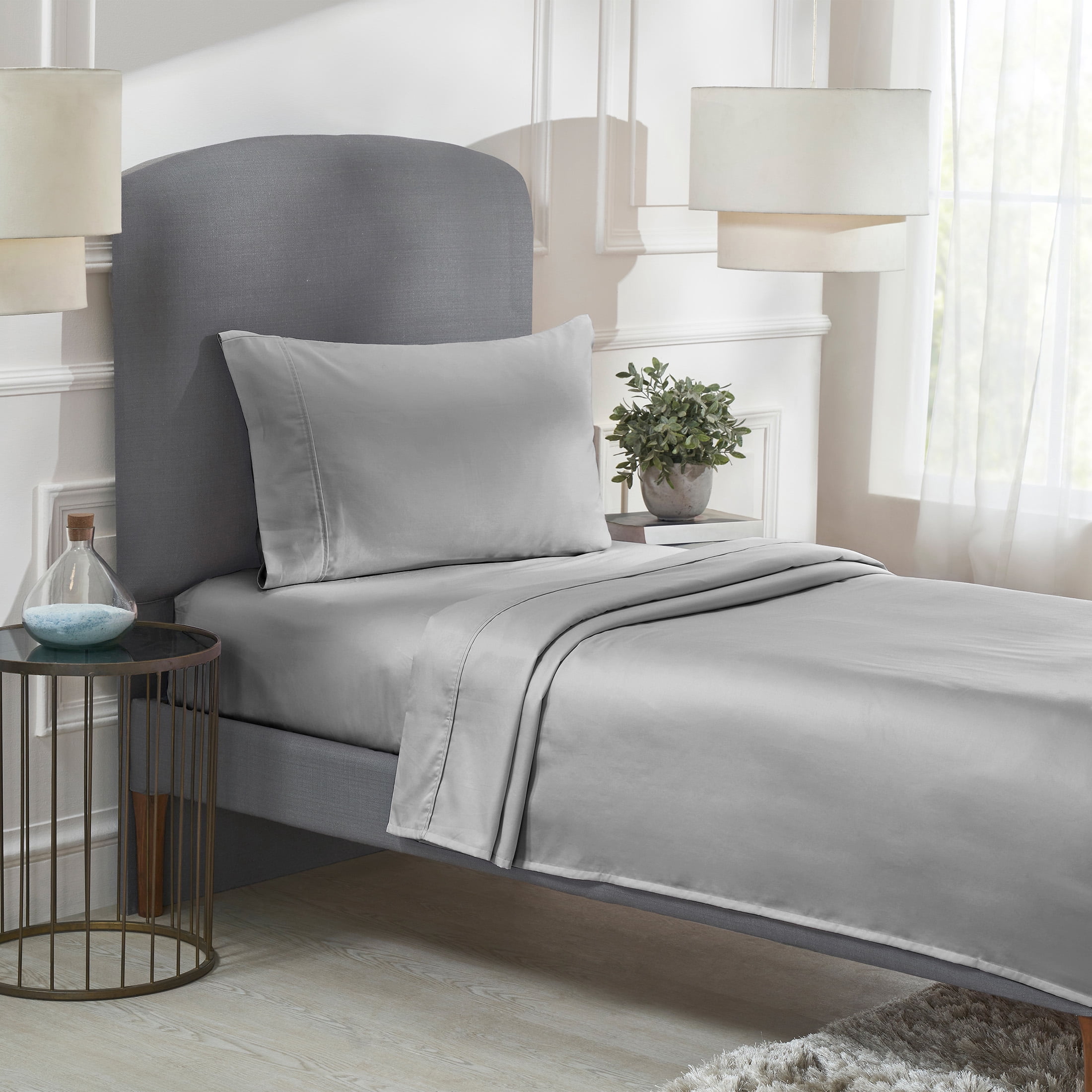 California Design Den Sheet Sets, Natural 100% Cotton Sheets, Soft Luxury 400 Thread Count Sateen Bedding Sheets Set, Deep Pocket Cooling Sheets