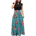 thumbnail image 1 of Cameland Robe Longue Décontractée de Plage pour Femme, Imprimé Floral Teinture sur Nœuds Coloré, 1 of 4