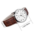 thumbnail image 4 of Classic Roman Numeral Dial Men's Wristwatch with Calendar Function and Trendsetting Leather Strap for, 4 of 5