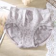 thumbnail image 3 of Womens Sexy Lace Fragmented Flower Traceless Mid Waist Tight Underpants, 3 of 3