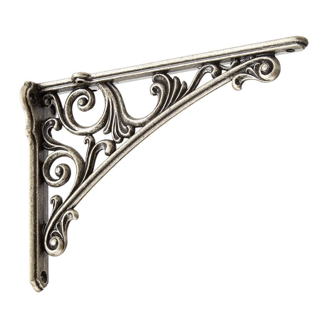 GROWTH TANK Wall Shelf Bracket Compact Shelf Support for Kitchen Book Shelves Wall Decor Silver