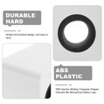 thumbnail image 2 of SHISUYAN 2Pcs Portable ABS Injection Molding Square Shaped Interview Mic Microphone Logo Flag Station Logo (White), 2 of 8