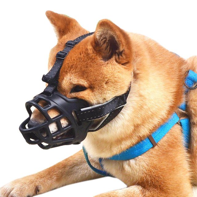 Soft Silicone Pet Prevent Biting Barking Dog Muzzle Safety Adjustable Dog Mouth Mask